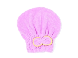 Toalha De Secagem De Cabelo Coral Velvet Molhado Cabelo Seco Turbante Touca
