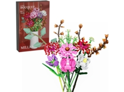 Kit de Construção de Buquê de Flores Buquês de Construção de Flores Criativas Bloco de Construção Colecionável para Presente JEDBESETZT