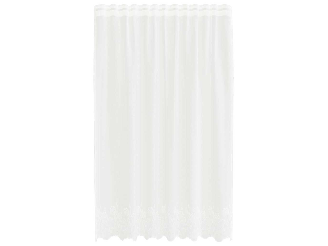 Conjunto 1 Cortina De Renda Vidaxl Branco Poliéster (245x150cm)