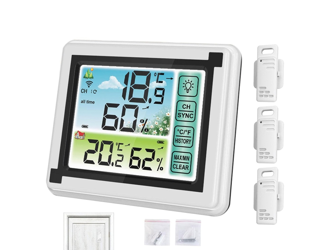 Termômetro Doméstico, Medidor Digital Sem Fio De Temperatura E Umidade, Medidor De Temperatura E Umidade Com