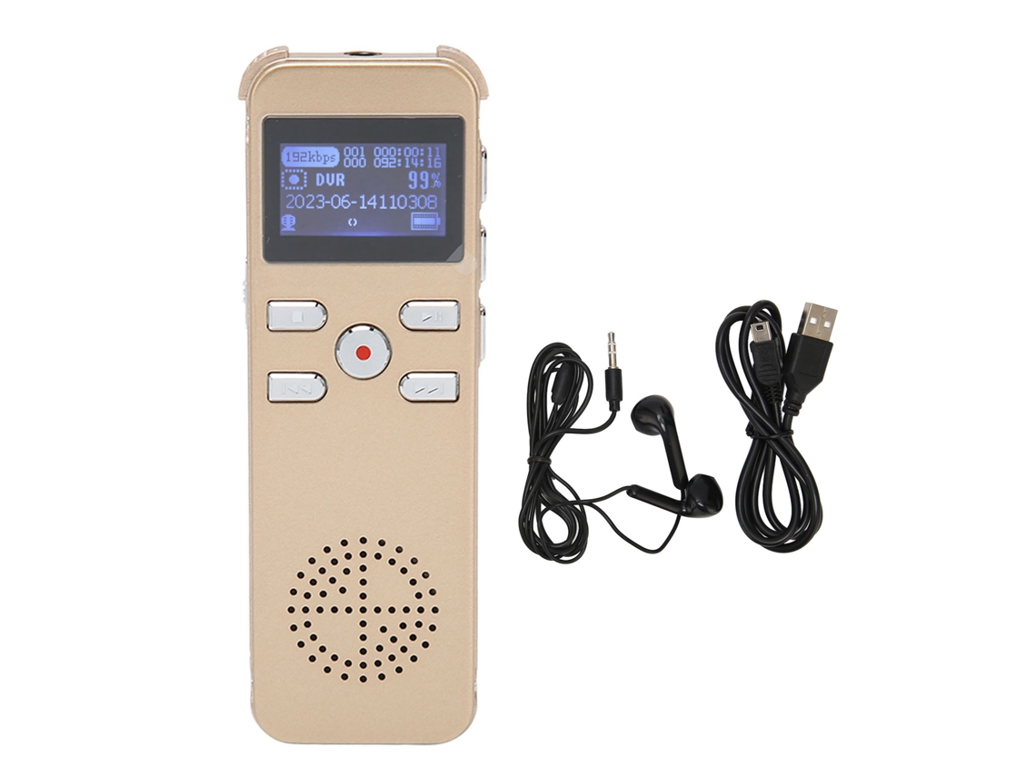 Aetheria gravadora de Voz Digital com Ativação por Voz 220h Gravador de Som Mp3 8g com Microfones Duplos para Aulas Reuniões