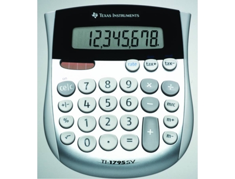 Calculadora Básica  TI-1795 SV Branco e Preto (8 dígitos)