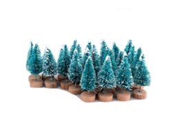 Árvore De Natal 24 Peças 4.5cm Cor Azul