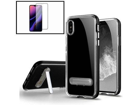 Capa + Película iPhone 7 Plus, 8 Plus Spigen Crystal Hybrid Preto |  Worten.pt