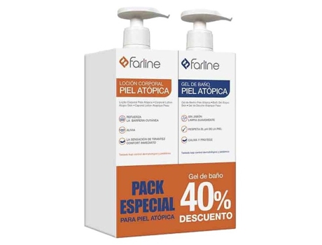 Pack Especial Loção Corporal e Gel de Banho Pele Atópica 2 X 500 Ml FARLINE