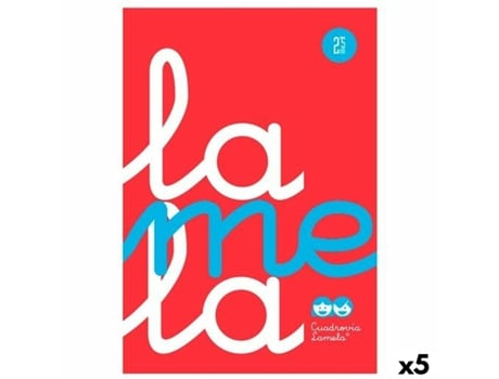 Caderno Lamela Vermelho Din A4 80 Folhas (5 Unidades)