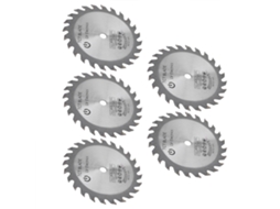 Conjunto de 5 lâminas de serra circular Hard Liga de 4,7 polegadas com 24 dentes para trabalhos universais em madeira.