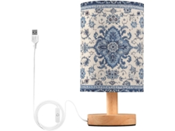 Luminária De Cabeceira Led Para Quarto, Luminária De Leitura Com Portas Usb E Cúpula Tecido Para Sala Estar, Dormitório