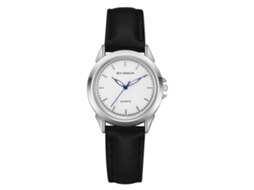 Reloj De Pulsera Unisex De Cuarzo Con Dial Redondo Y Punta Azul Plata Y Blanco Para Mujer