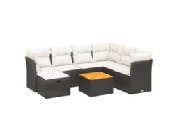 Garden Sofa Set, Garden Sofa Sets Vidaxl Preto Rattan / Vime (n/a)