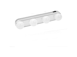 Luz De Espejo De Maquiagem Com 4 Leds, Lâmpada De Parede Sem Fio, Sucção Forte, Portátil, Prata