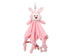 Primerox toalha Calmante para Bebê Coelho Rosa Plush Toy Macia Algodão Pp 0 Anos+