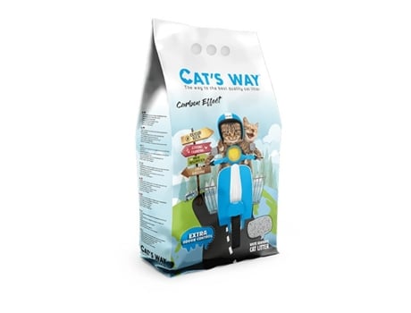 Areia Aglomerante para Gato CATS WAY Carvão Ativado 18 L