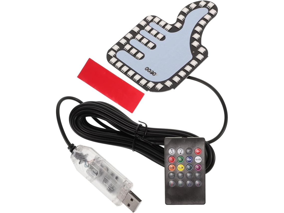 Luz Led Com Sensor De Movimento Para Carro, Controle Por Gestos Com A Mão, Luz Anticolisão Em Pvc Preto Para Direção