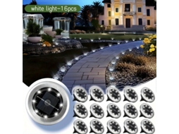 Luminária Solar de Solo, 8 Leds, Material Aço Inoxidável, para Gramado, Áreas Externas, com Instalação Simples AQUAFORGE