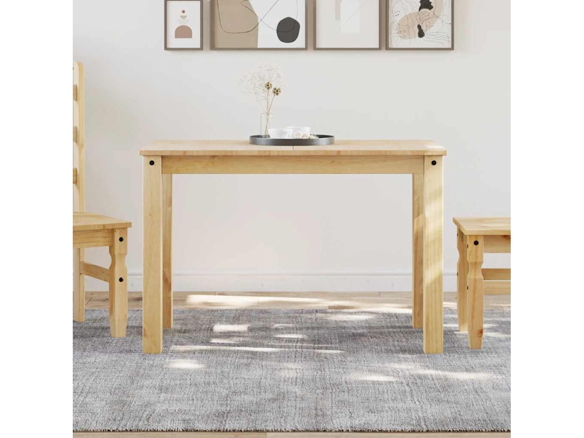 Vidaxl Mesa De Jantar Panama 112x60x75 Cm Madeira De Pinho Maciça