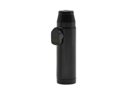 Dispensador Rapé Alumínio Formato Bala Preto 