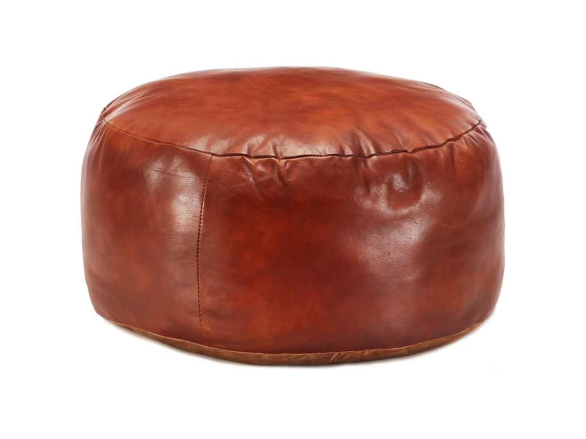 Vidaxl Pufe 60x30 Cm Couro De Cabra Genuíno Bronze