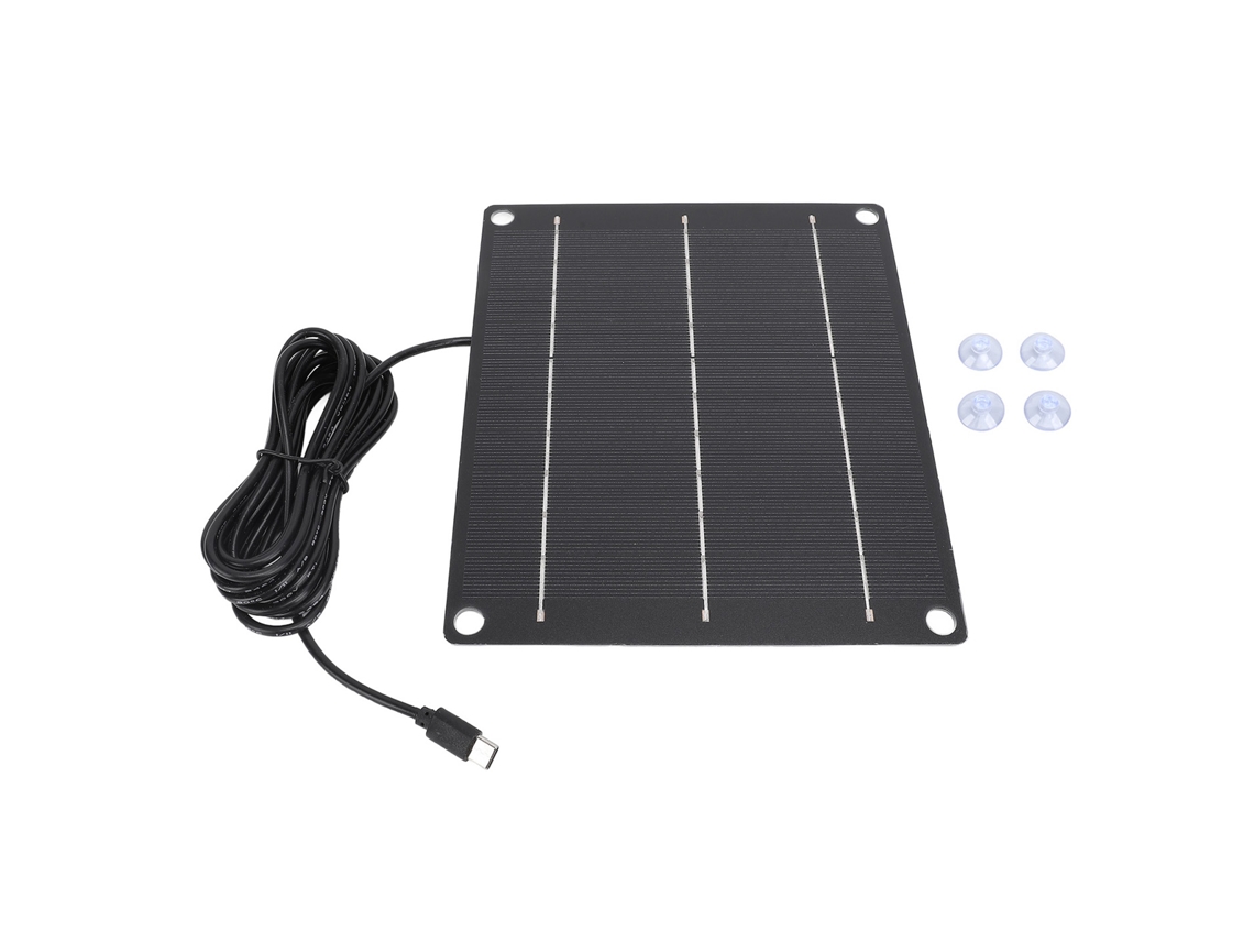 Painel Solar De 6w De Silício Monocristalino, Carregador Solar Portátil Externo Para Câmera De Segurança