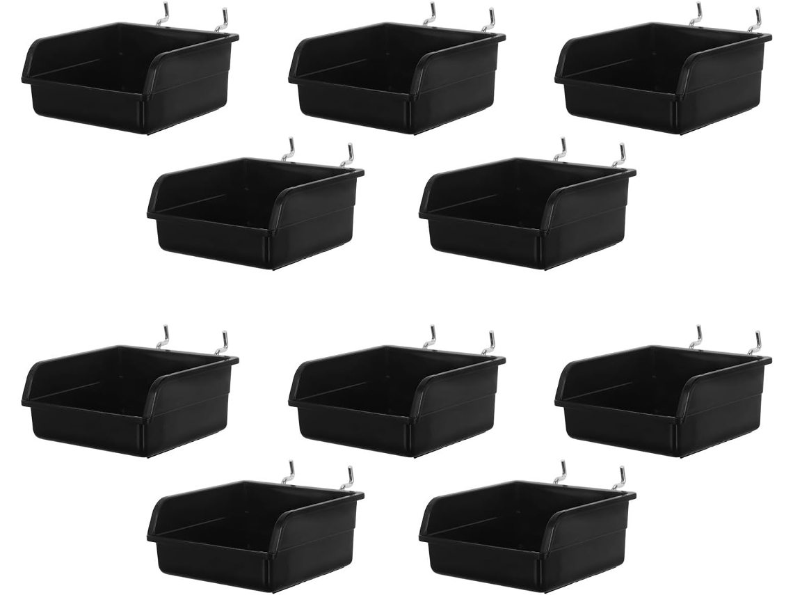 Kit De 10 Suportes Para Painel Perfurado Com Ganchos - Kit De Organização Paragaragem Para Uso Doméstico E Profissional