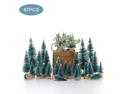 Árvore De Natal Com 66 Mini Árvores E Decorações