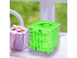 Cofrinho Cubo Labirinto E Quebra-cabeças Presente Original, Verde Lurelia