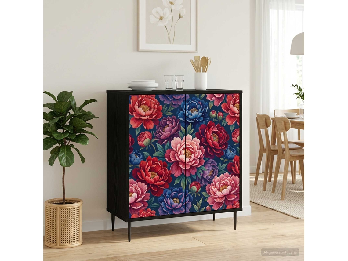 Vidaxl Buffet Aachen Carvalho Preto 69 X 33 X 76 Cm