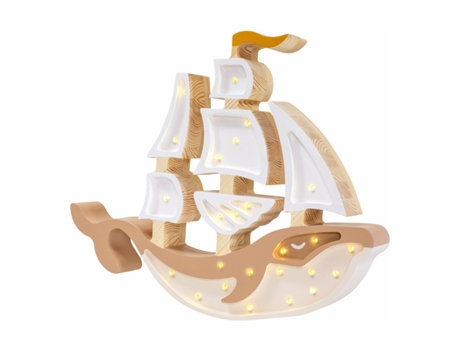 Luz de Presença LITTLE LIGHTS Madeira - Branco - 35 x 45 x 5,5 cm)