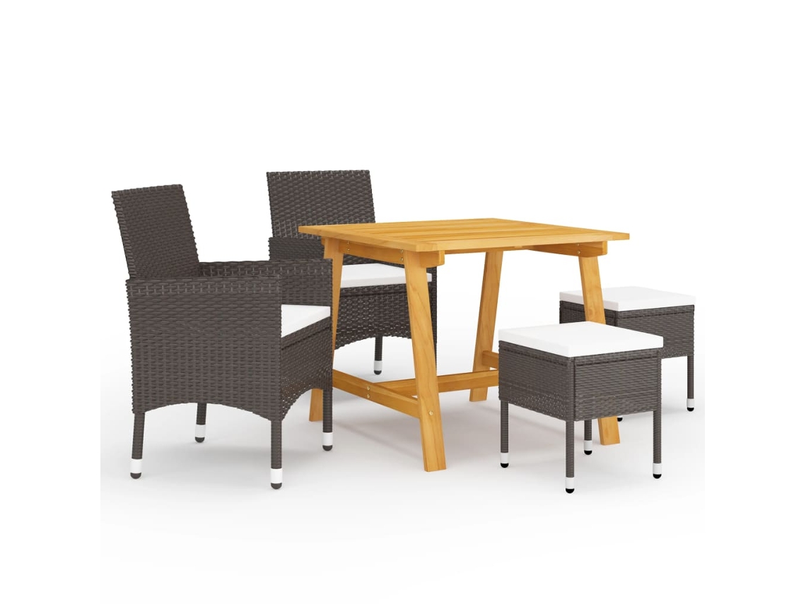 Dining Set, Dining Sets Vidaxl Marrom Rattan / Vime (n/a)