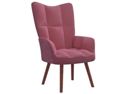Relaxing Chair, Relaxing Chairs Vidaxl Cor-de-rosa Veludo