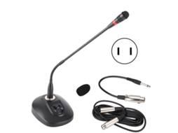 Aetheria microfone Gooseneck Fio Ajustável Mesa com Cabo Xlr para 6.35mm Conferência Transmissão Us Plug