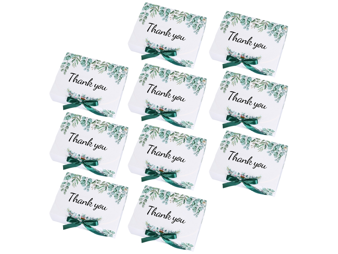 Pack de Presente Verde com 10 Peças para Festa, 27x20x8cm LAXISCREED