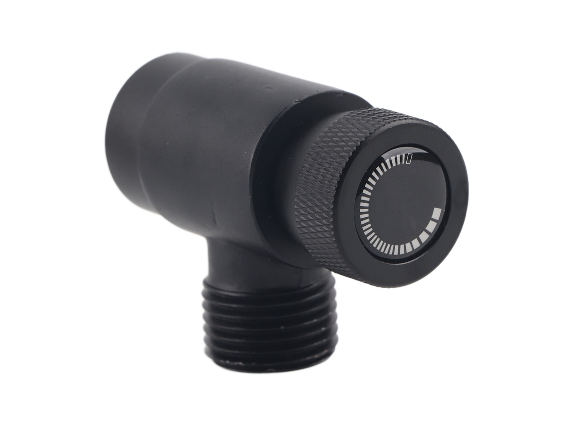 Adaptador de Recarga de Cilindro Co2 com Conector Cga320 Válvula Ajustável Preto S/MARCA