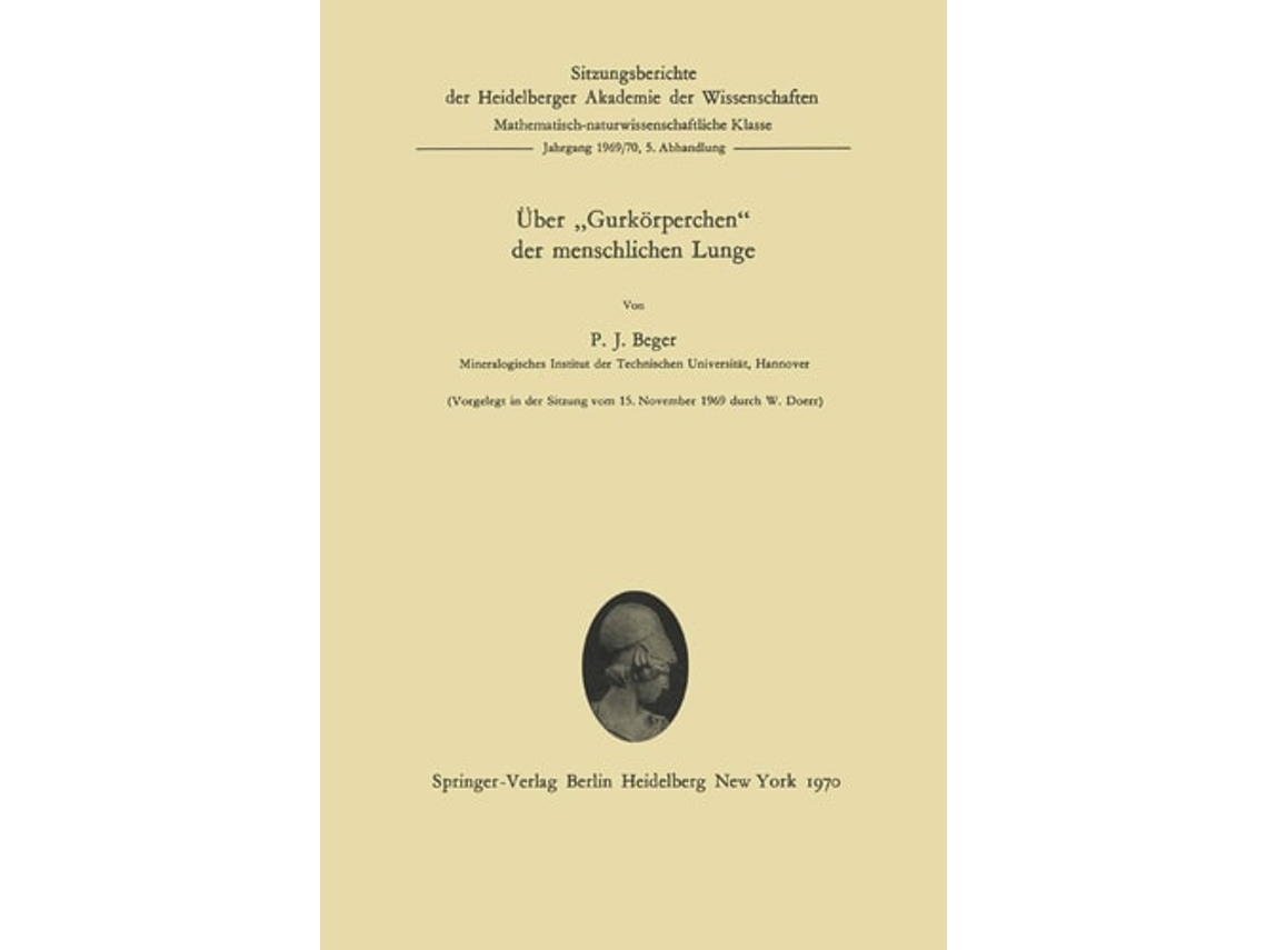Livro Uber Gurkorperchen Der Menschlichen Lunge De Paul J Beger (alemão)