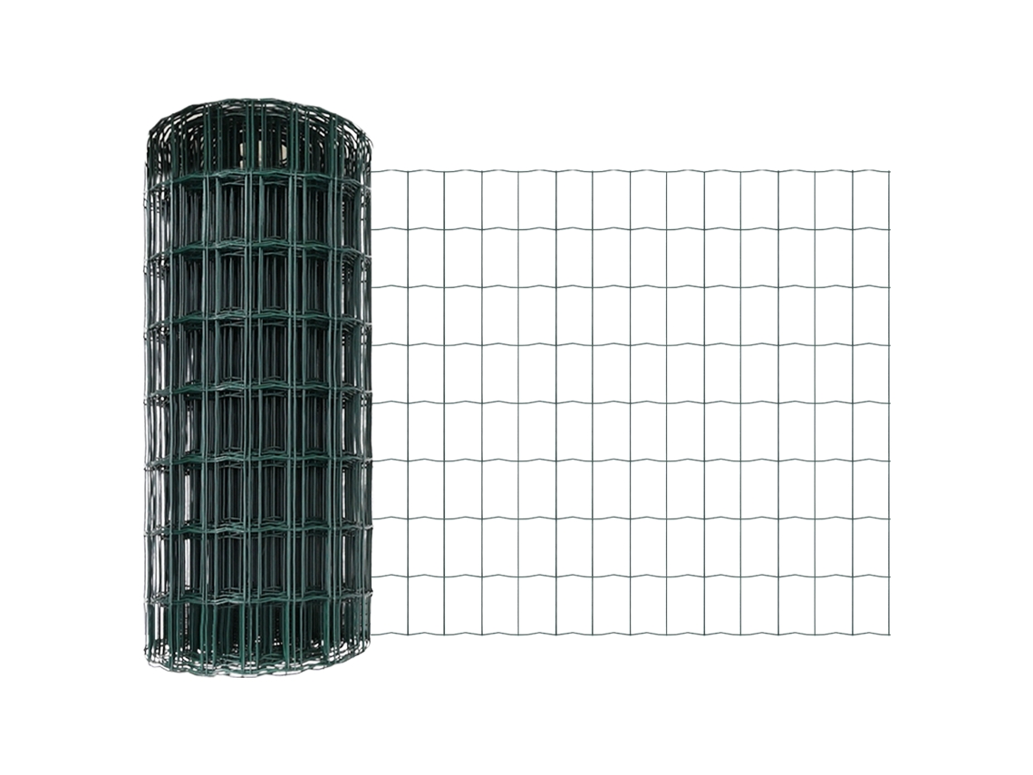 Conjunto 1 Barreira Externa Vidaxl Verde Aço (10 X 0,8 M)
