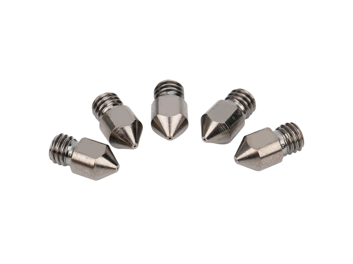 Set De 5 Bicos Para Impressora 3d Mk8, 1.75mm, Aço Temperado, 0.2-1.0mm, Acessórios De Impressão 3d