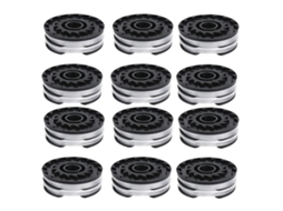 Conjunto De 12 Bobinas Para Aparador De Relva, Compatível Com Parkside C3, Em Nylon E Abs, 6,5 Cm