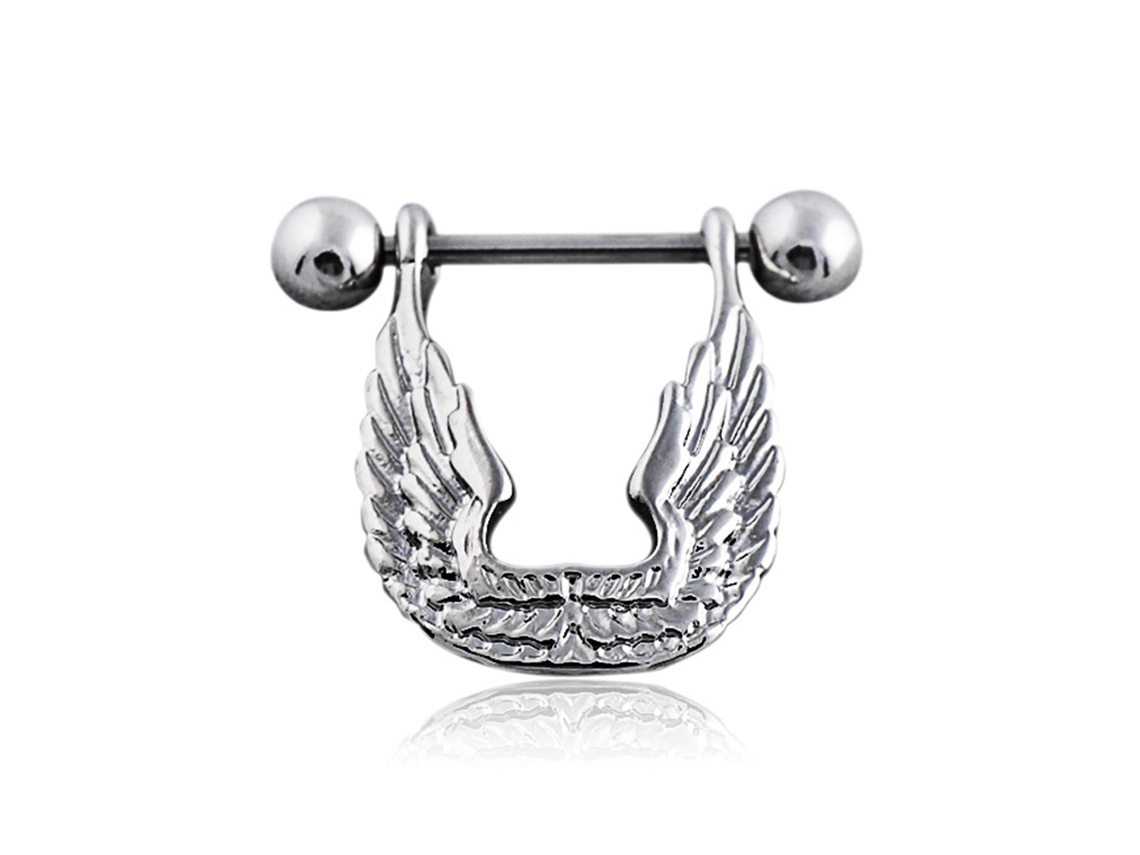 Anel De Mamilo Asa De Anjo Anti-alergia Para Piercing