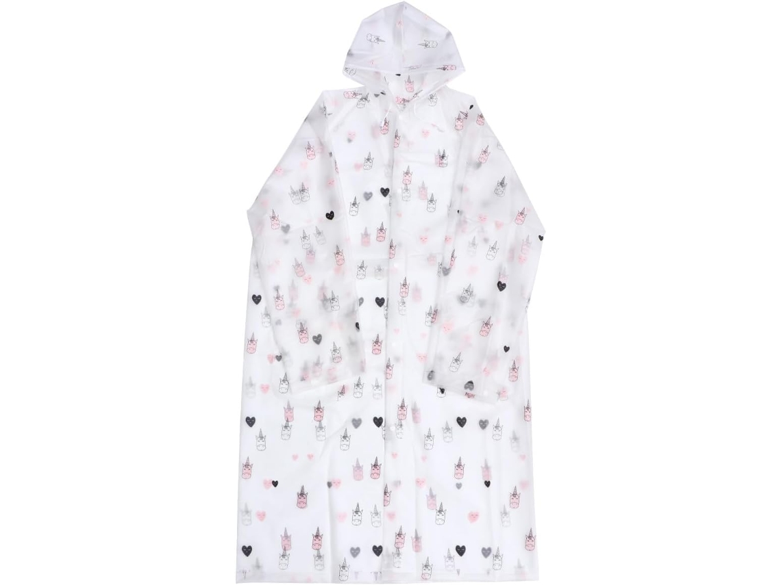 Capa De Chuva Com Estampa De Unicórnio Para Adultos, Jaqueta De Chuva Leve E Durável Em Eva.