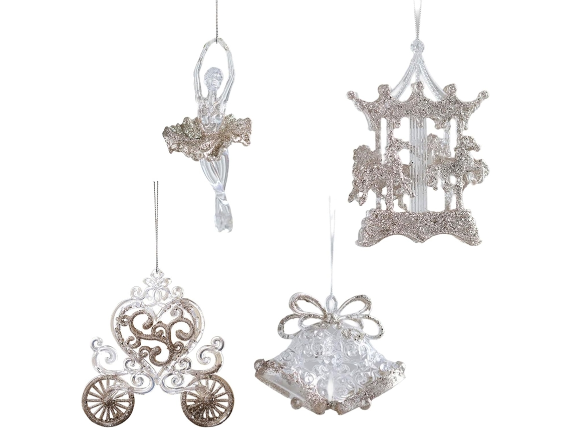Enfeites Transparentes Para Árvore De Natal - Decoração Para Festas - Fáceis De Pendurar