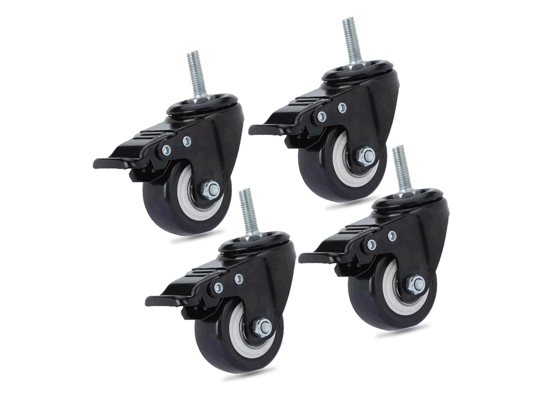 Rodas Para Cadeira De Escritório Pc M8 X 25mm Rodas Giratórias De Poliuretano Carga Máxima 240 Kg Rodas De Substituição Com Freios Qb Aquaforge