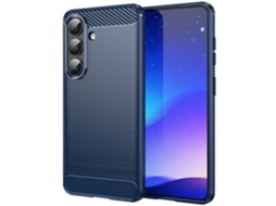 Capa Para Samsung Galaxy S26 / S26 Pro 5g - Capa De Silicone Gel Carbono Vidro Temperado - Azul Escuro