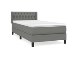 Box Spring Bed, Box Spring Beds Vidaxl Cinzeto Tecido (90 X 200 Cm)