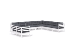 Garden Lounge Set, Garden Lounge Sets Vidaxl Branco Madeira De Pinho (n/a)