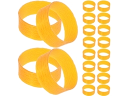 Doitool 88 peças de elásticos amarelos Borracha, grossos e duráveis, com alta resistência à tração, para organização.