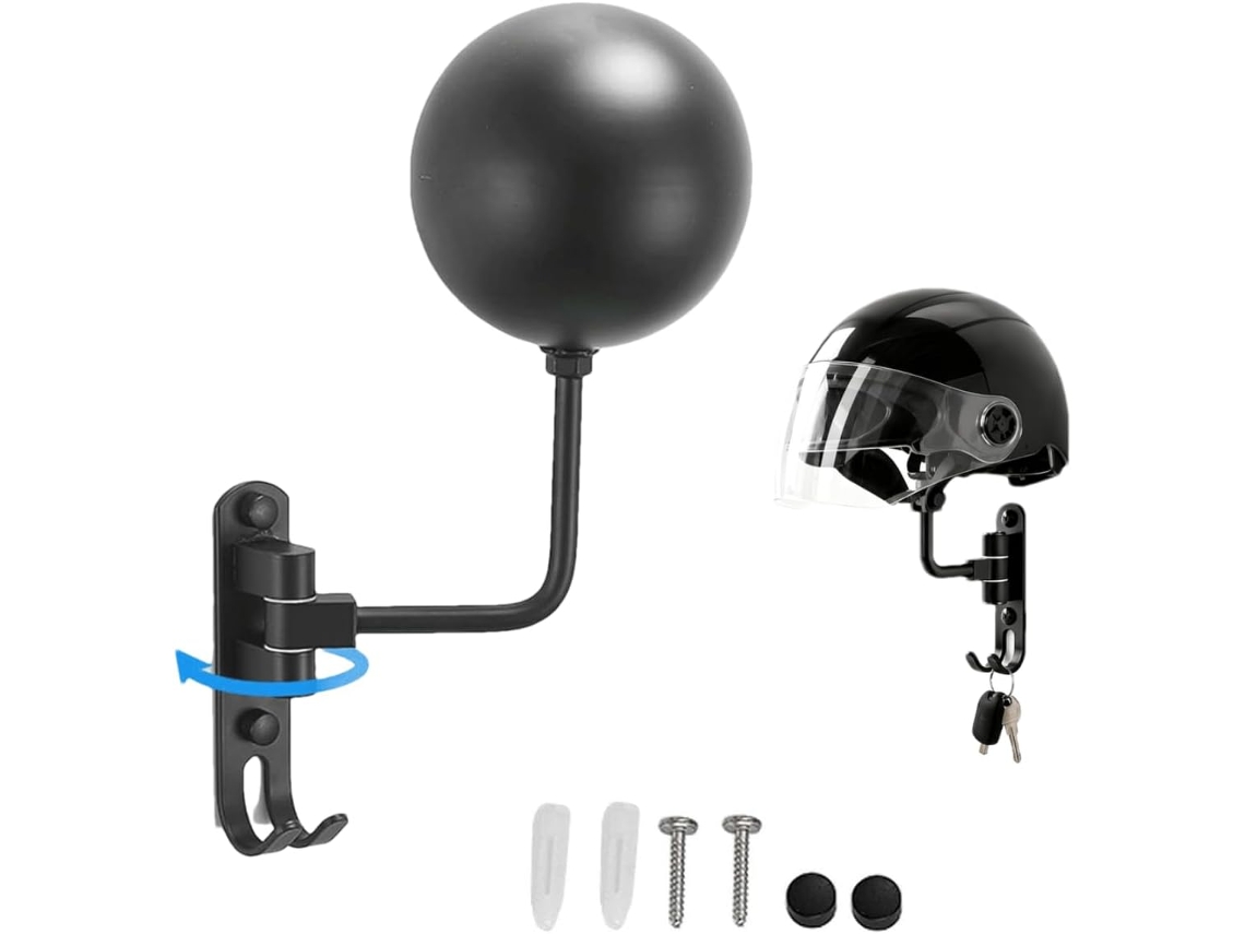 Suporte De Parede Para Capacete De Motocicleta Hapvida, Rotação De 180 Graus, Gancho Duplo, Suporte Para Pendurar