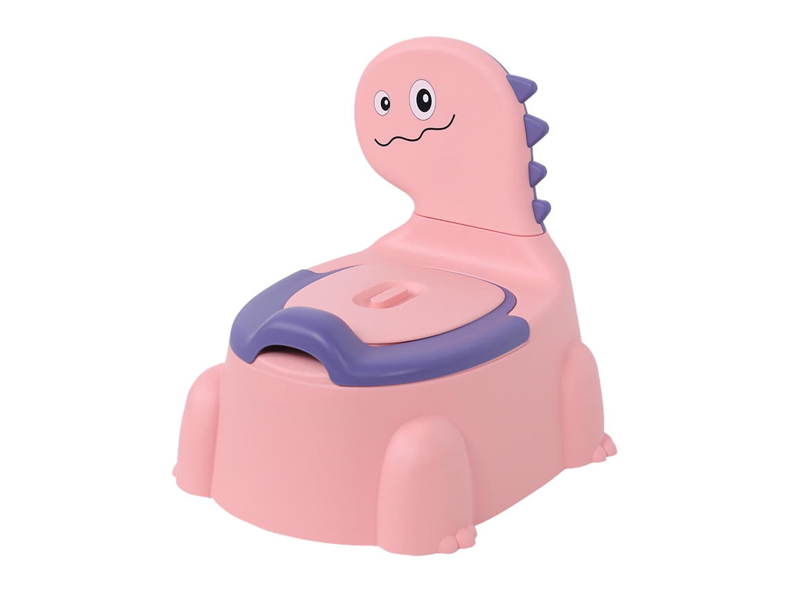 Primerox cadeira de Vaso Sanitário Dinossauro Infantil Ajustável Pp Seguro Detachável Rosa
