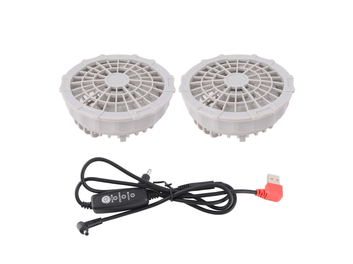 Colete de Resfriamento com 2 Ventiladores USB Reguláveis para Trabalho ao Ar Livre | S/MARCA