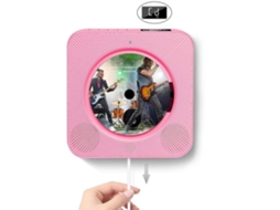 Leitor De Cd Portátil Com Bluetooth, Interruptor De Puxar, Ideal Para Casa E Escola, Rosa.