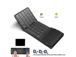 Teclado Bluetooth Dobrável com touchpad, compatível com Io TAISHENGDA